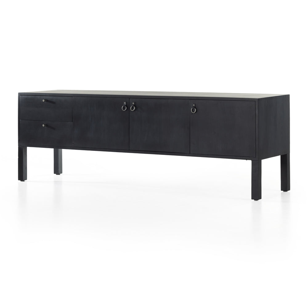 Isador Media Console In Black Wash Poplar