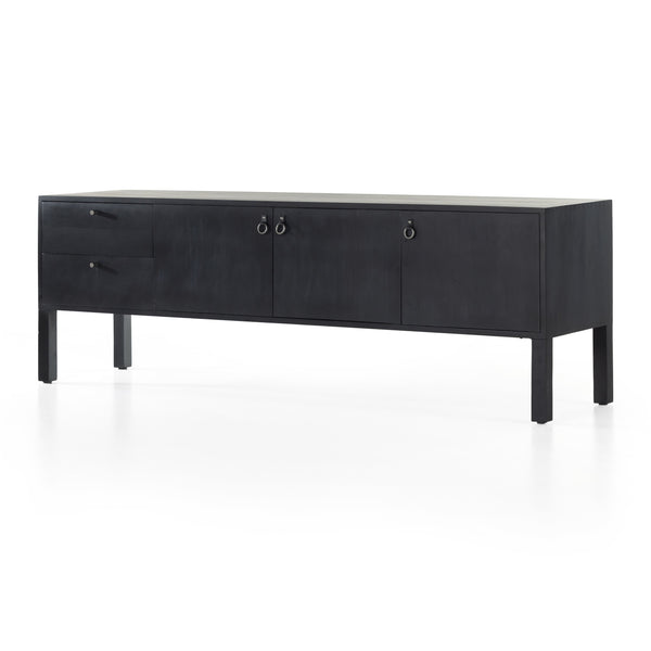 Isador Media Console In Black Wash Poplar