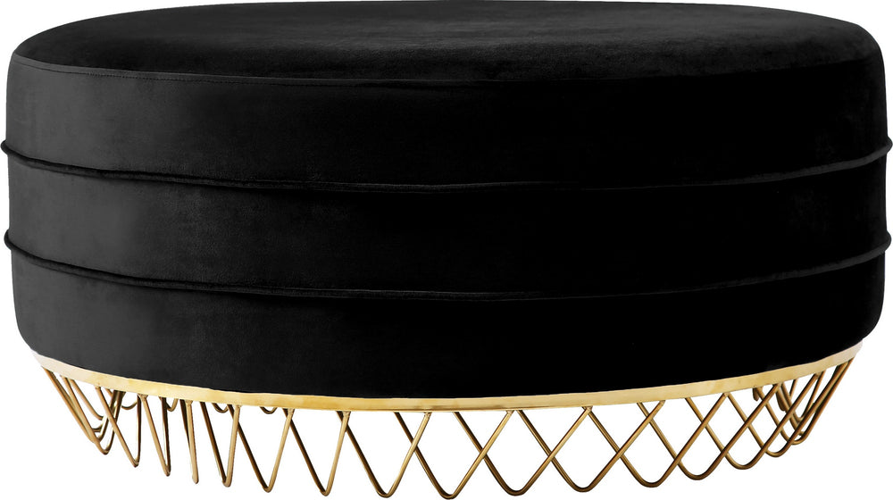 Henry Ottoman/Coffee Table In Black Velvet