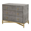 Strand Shagreen 3-Drawer Nightstand