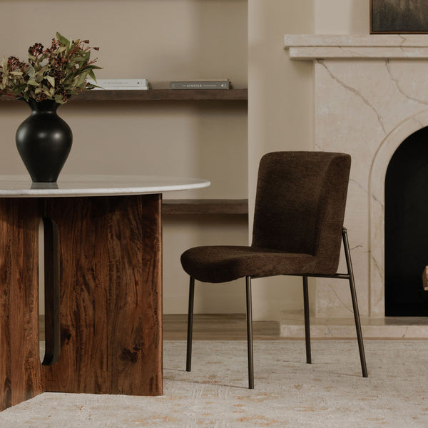 Moe's Early Dining Chair Set of 2 in Dark Brown