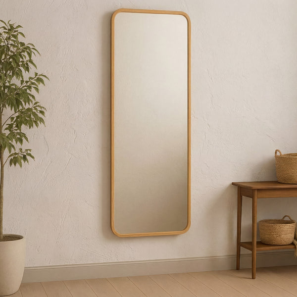 Kai Floor Mirror with Oak Frame