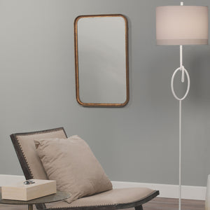 Principle Iron Rectangle Wall Mirror, Gold