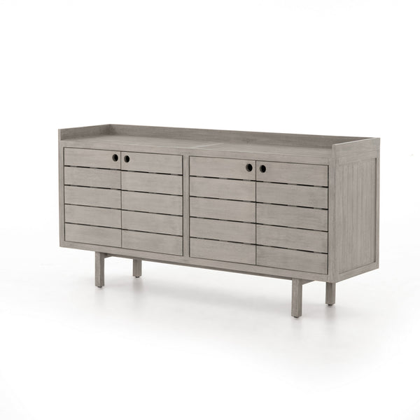 Lula Outdoor Sideboard In Weathered Grey