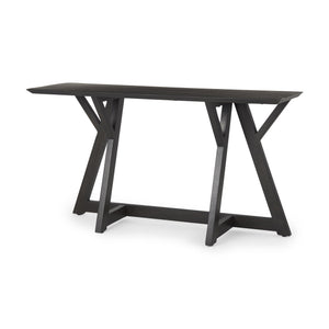 Jennings 54.0L x 16.0W x 29.5H Dark Brown Wood Console Table