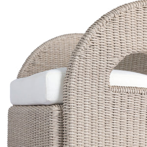 Hawkins Outdoor Swivel Chair in Vintage White