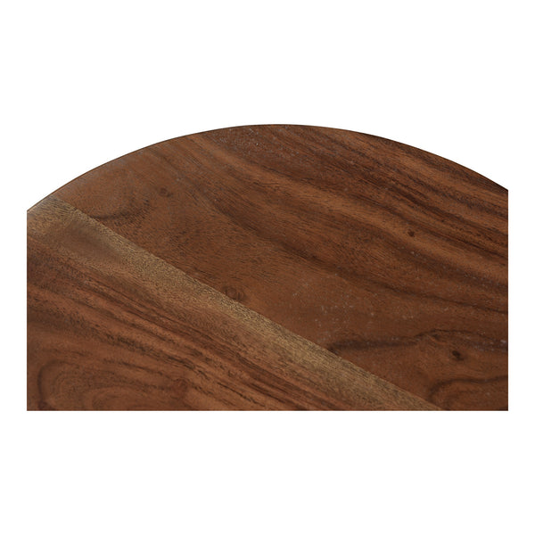 Nels End Table in Solid Acacia Wood, Dark Brown
