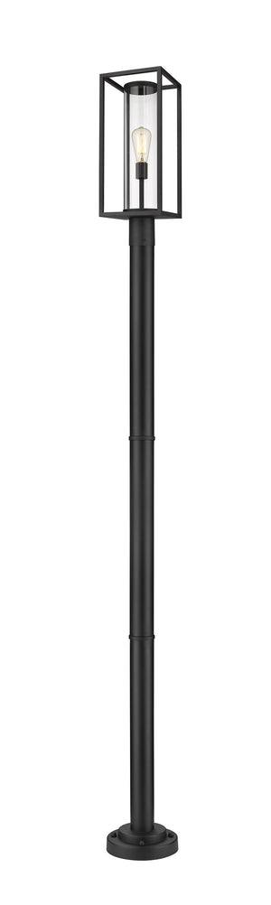 Dunbroch 1 Light Outdoor Post Mounted Fixture in Black Finish