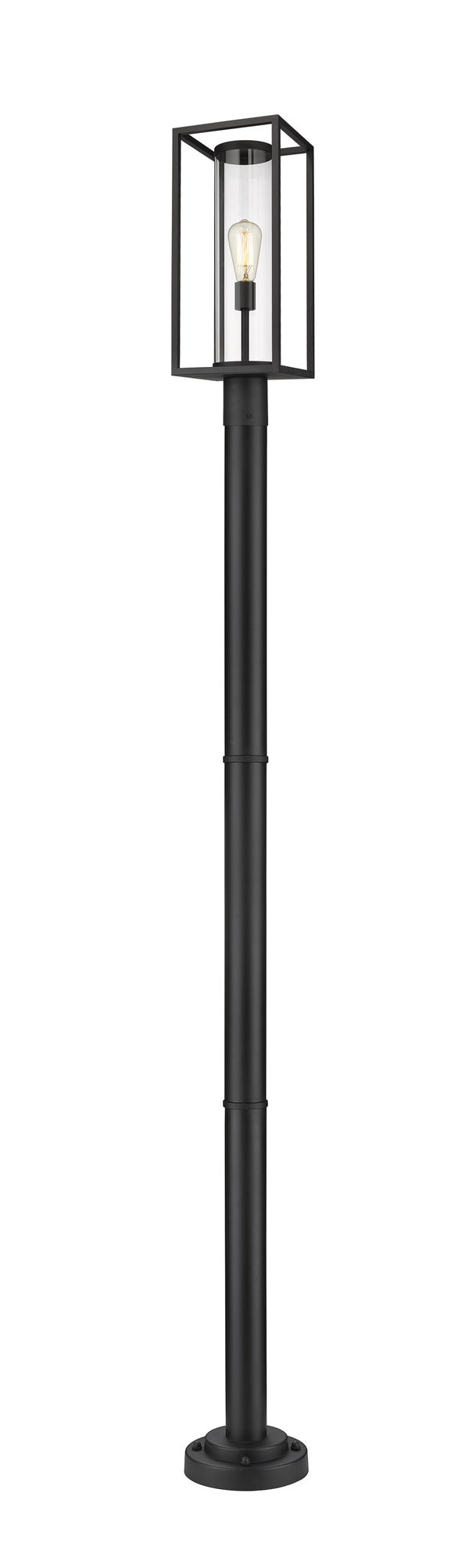Dunbroch 1 Light Outdoor Post Mounted Fixture in Black Finish