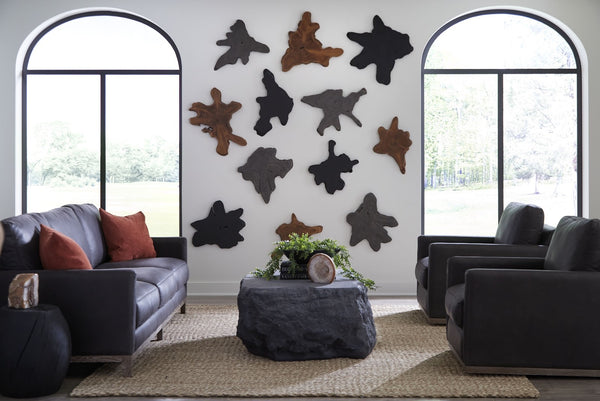 Freeform Teak Wall Slice, Medium, Natural