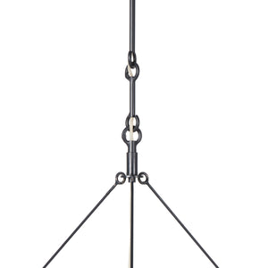 Meredith Large Chandelier in Clear Textured Glass