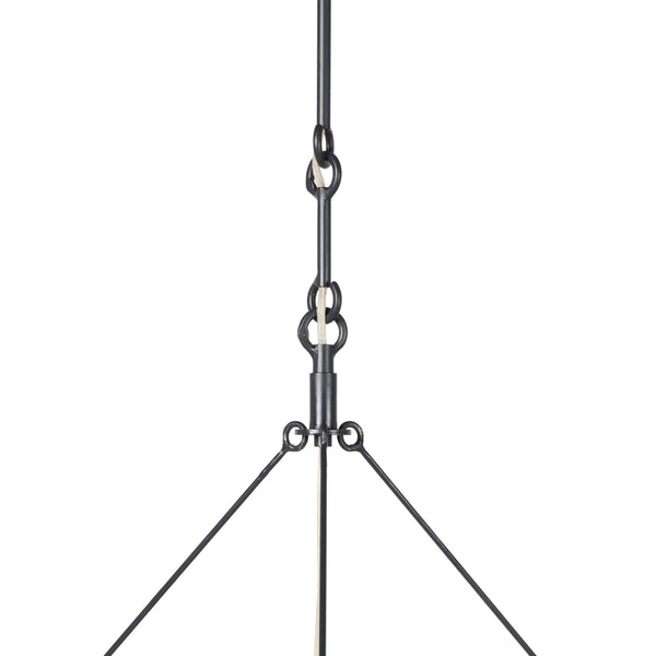 Meredith Large Chandelier in Clear Textured Glass