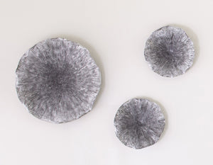 Lotus Wall Art, Silver/Black, Small