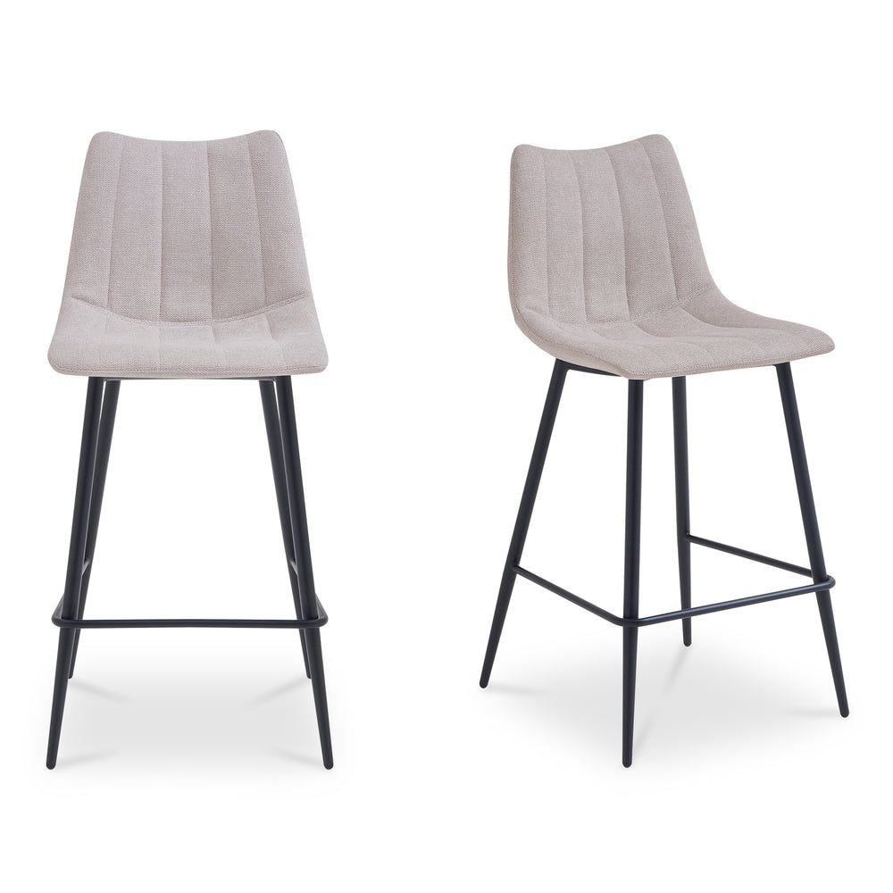 Moe's Alibi Set of 2 Beige Bar Stools