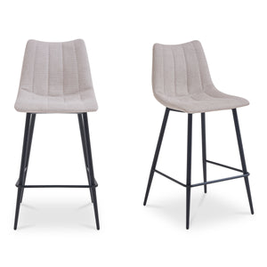 Moe's Alibi Set of 2 Beige Bar Stools