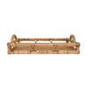 RECTANGULAR NATURAL RATTAN TRAY WITH OPEN OVAL DETAIL SIDES