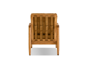 CRAFTSMAN Occasional Chair in Natural ash wood frame/tan leather