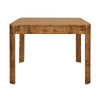 SQUARE TWO DRAWER CURVED CORNER GAME TABLE IN DARK BURL WOOD