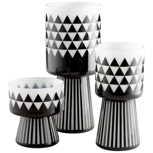 Small Vector Vase in Black and White