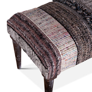 Marrakech Bench 42" Fluffy Black
