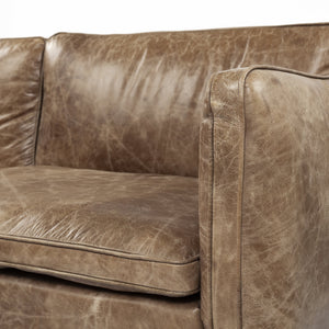 Cobain I 84" Brown Leather Two Seater Sofa