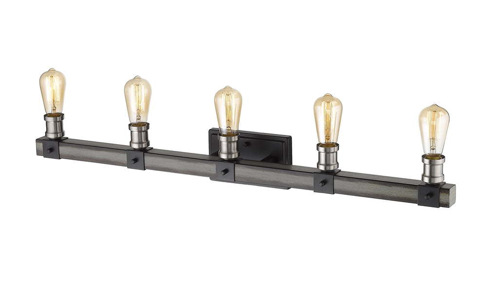 Kirkland 5 Light Vanity in Ashen Barnboard Finish