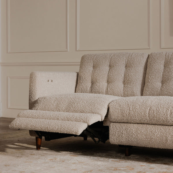 Moe's Bridgers Power Recliner Sofa in Warm Grey