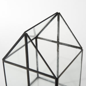 Sikes (Medium) 8L x 8W x 13H Hut Terrarium W/Glass Base