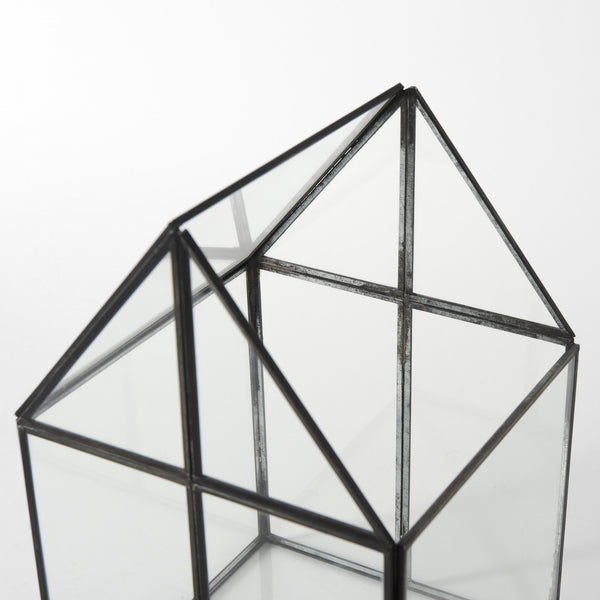 Sikes (Medium) 8L x 8W x 13H Hut Terrarium W/Glass Base
