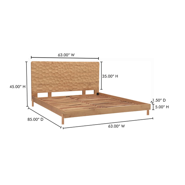 Moe's Misaki Queen Bed in Natural Wood