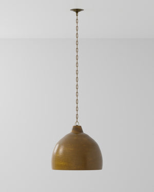 Earthshine Brass Large Pendant In Vintage Brass