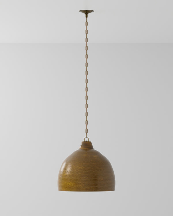 Earthshine Brass Large Pendant In Vintage Brass
