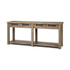 Harrelson III 72L x 18W Brown Wood 4 Drawer Console Table
