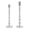 Moe's Irie Candle Holders Set, Polished Nickel