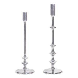 Moe's Irie Candle Holders Set, Polished Nickel