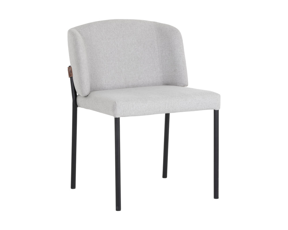 PEARCE DINING CHAIR - LIGHT GREY / BRAVO COGNAC