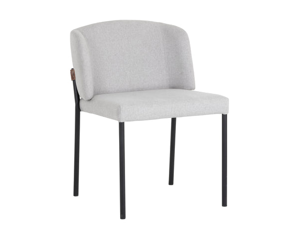 PEARCE DINING CHAIR - LIGHT GREY / BRAVO COGNAC
