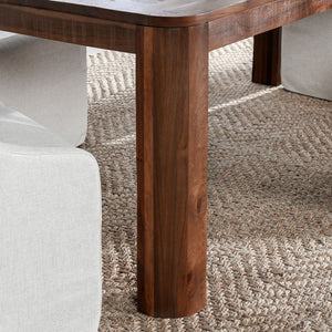 Nemi Solid Wood Rectangle Dining Table - Rustic Brown