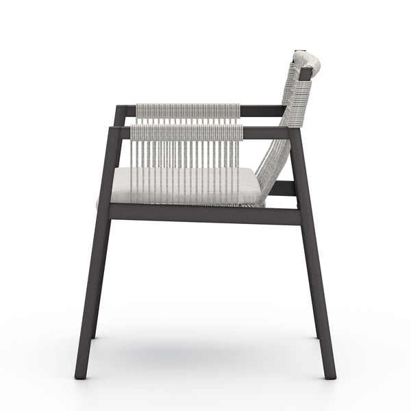 Shuman Outdoor Dining Chair In Stone Grey