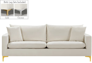 Lucy Sofa In Cream Velvet