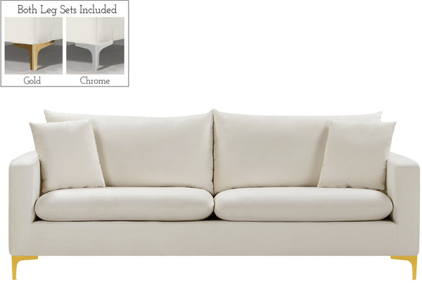 Lucy Sofa In Cream Velvet
