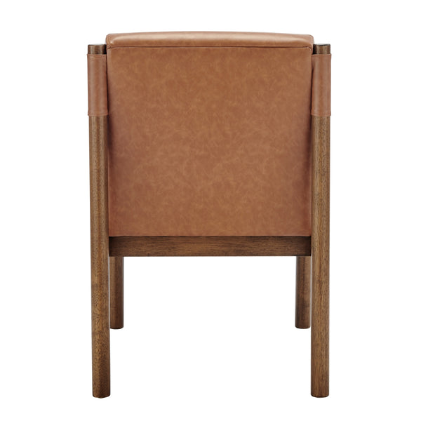Micah Faux Leather Dining Side Chair, Vintage Cider