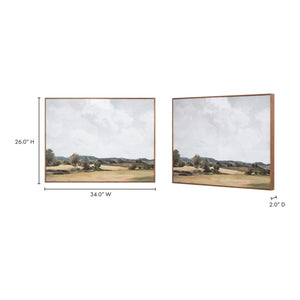 Vast Country Framed Painting with Multicolor Design
