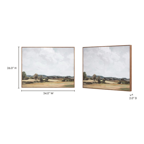 Vast Country Framed Painting with Multicolor Design