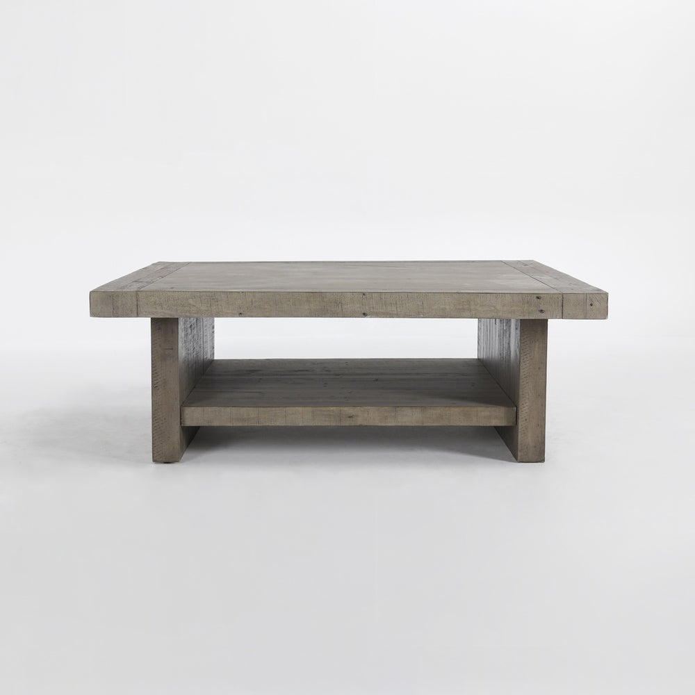 Stonebridge Solid Wood Coffee Table - Cement and Reclaimed Pine