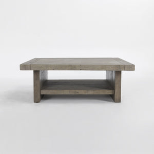 Stonebridge Solid Wood Coffee Table - Cement and Reclaimed Pine