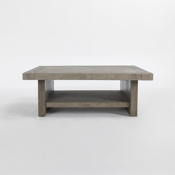Stonebridge Solid Wood Coffee Table - Cement and Reclaimed Pine