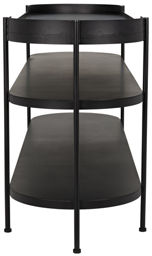 Cassio Console in Matte Black Industrial Steel