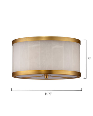 Upsala Alabaster Flush Mount Ceiling Light, Small