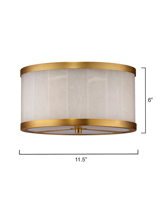 Upsala Alabaster Flush Mount Ceiling Light, Small